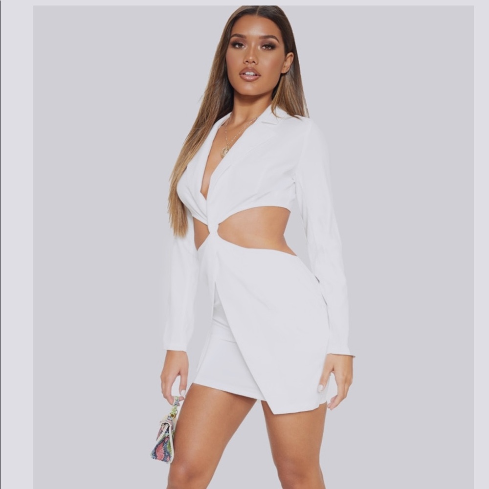 Prettylittlething Cutout Blazer Dress